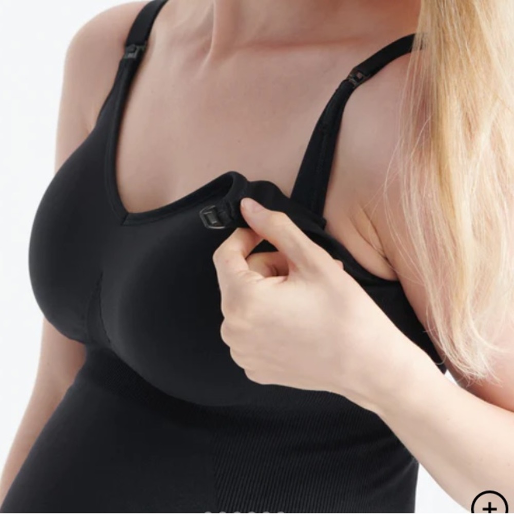knix Black Maternity/Nursing Tank Top with Clip-Down Cups